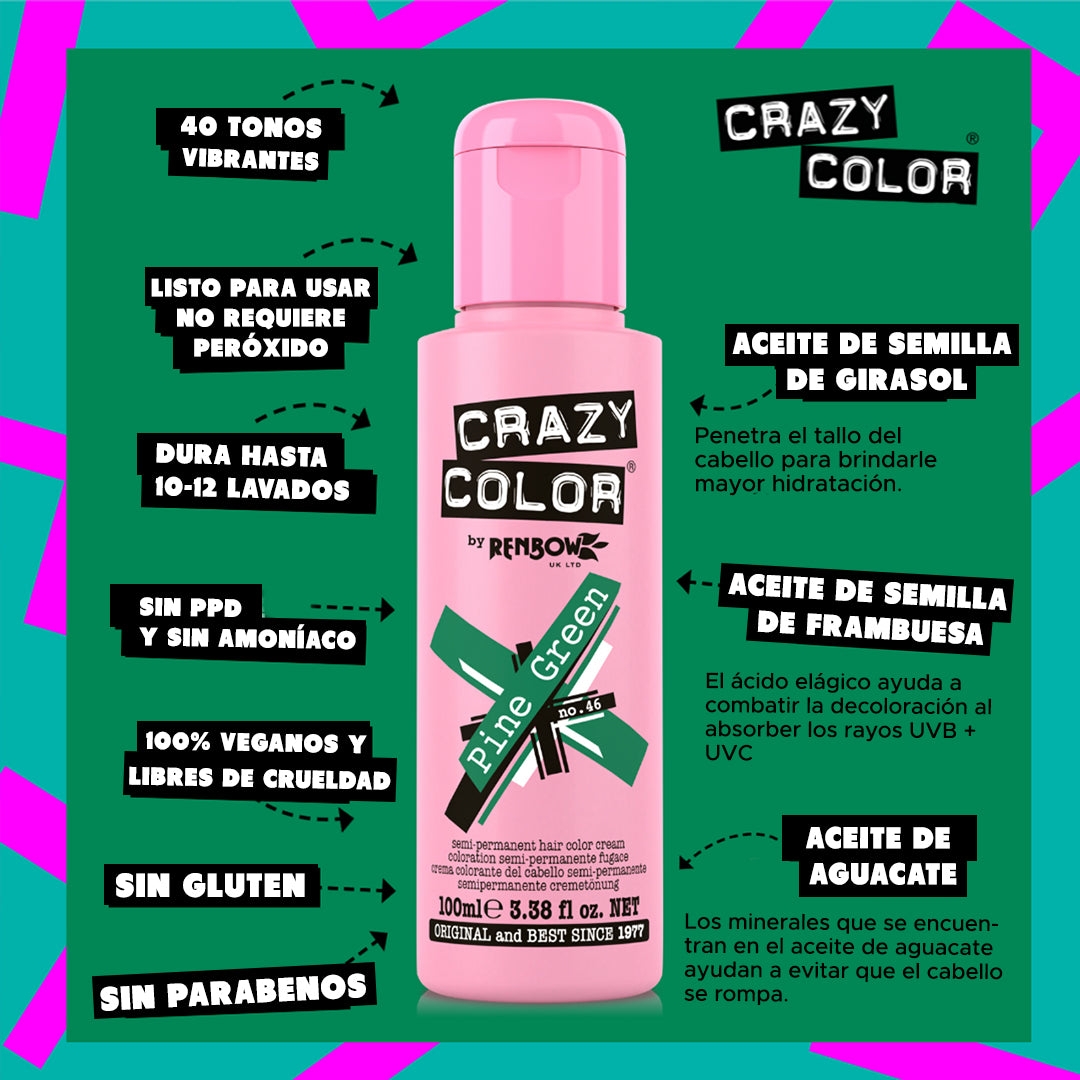 CRAZY COLOR PINE GREEN – London Professional Beauty